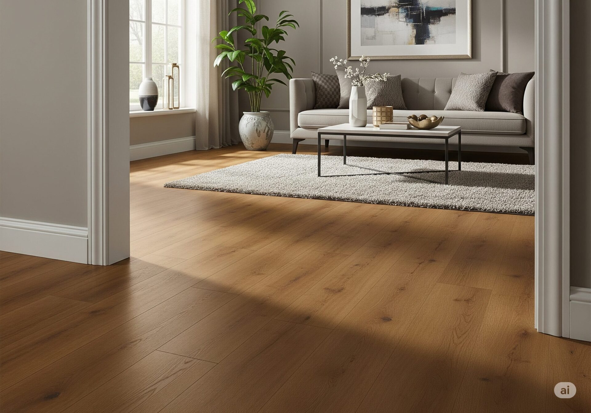 A new luxury vinyl plank floor.